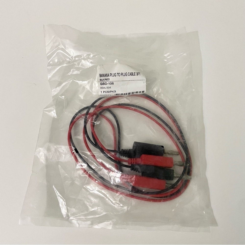3-Foot Dual Banana Plug to Banana Plug Test Cable GBD-106